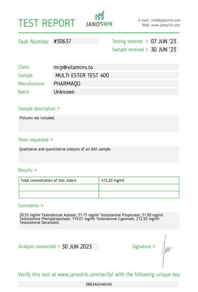 pharmaqo labs supersus 400 (multi ester test 400)